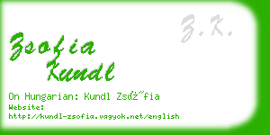 zsofia kundl business card